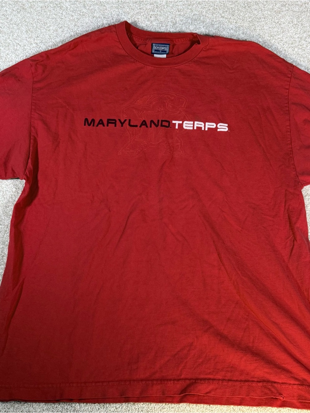 Vintage Maryland Terrapins T Shirt Size XL Mens Red Short Sleeve Graphic College